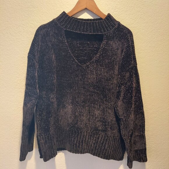 Soft Black Chenille Sweater Size S - Picture 2 of 8
